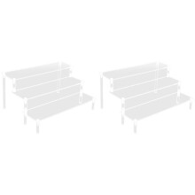 2X Soporte de Exhibición de Acrílico de 3 Capas Soportes de Exhibición de Acrílico Transparente para Exhibir Cupcakes Postres Coleccionables