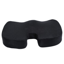 Memory Foam Cushion Back Pain Relief Orthopedic Pillow Office Chair Coccyx Black