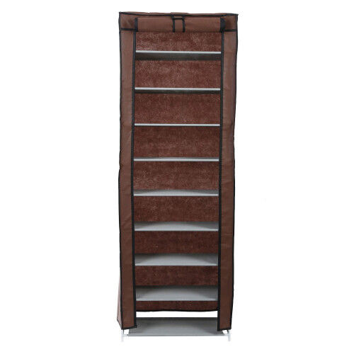 10 Tier 9 Shelf Shoe Rack Shelf Saving Storage Closet Organizer Cabinet
