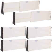 Adjustable Drawer Dividers - 17 inch Expandable Drawer Organizers Set Plastic Drawer Separator Suitable for Kitchen Bathroom Bedroom Office Dresser