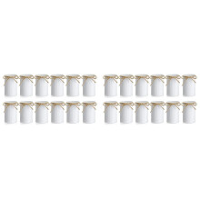 24Pcs Farmhouse Vase Decor Vintage Flower Vase with Twine Bow Metal Vases for Flowers Rustic Vase for Table Centerpiece