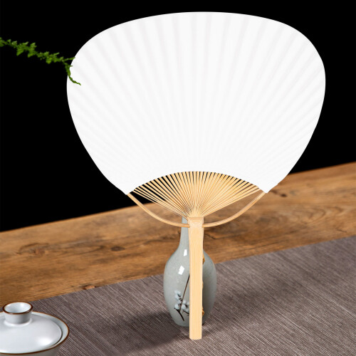 30 pcs/lot wedding White Paddle Fan for wedding decoration
