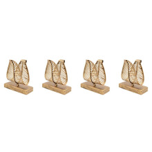 4X Freestanding Modern Napkin Holder with Leaf Design, Desktop Paper Towel Dispenser, Napkin Storage Storage Box