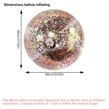 (Colorful 60cm)Pvc Inflatable Beach Ball For Kids Water Sports And Summer Beach Entertainment