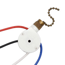 1PCS Ceiling Fan Lights ZingEar ZE-208S E89885 3 Speed 4 Wire Fan Pull Chain ,Fan Lights ,Bronze