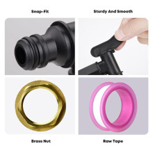 3pcs 3/4in Water Butt Tap Plastic Snap-Fit Hosepipe Rain Water Butts BSP Thread Water Tap with Brass Nut