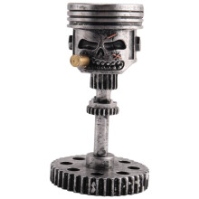 Carving Piston Skull Face Realistic Skull Sculpture Statue Office Home Table Gifts Halloween
