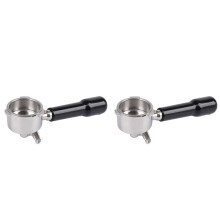 2pcs 51mm Coffee Portafilter 3 Ears with Double Spout for Dedica EC680/EC685/EC785/EC820/EC850/EC860-ABS Handle