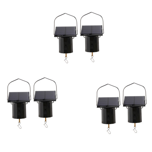 Solar Hanging Display Motor Rotating Small Motor Solar  Wind Spinner Motor Multi-Purposes Rotatable Hook 6Pcs