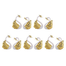 10 StüCke Schwan Ornamente Figuren, Schwan Kuchen Dekoration, Auto Figuren Dekoration, Aus Hochzeit Weihnachts Dekoration A.