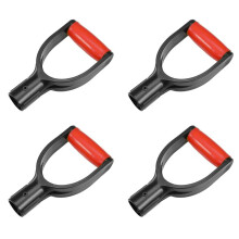 4X Kunststoff-Spatenstiel Schaufel D-Griff, 32 mm Innendurchmesser Spaten-Schneeschaufel-Griff, Spaten-Schneeschaufel-Graben (Rot)