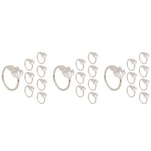 24STÜCKE Blattserviettenringe Metall Silber Serviettenhalter Tisch Serviettenringe für Esstischpartys Jeden Tag