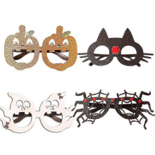 Pakke med 4 Halloween-briller, kostumebriller, til Halloween-festartikler og festgaver, assorterede stilarter, Bd