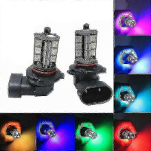 2x H11 H8 H9 RGB LED tågelygtepærer 27SMD 5050 med fjernbetjening