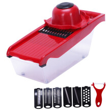 Slicer Food Cutter Fruit Vegetable Chopper Grater Peeler w/6 Blades