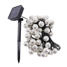 LED Moroccan Solar Garden String Lights Hanging Lantern Fairy Light Outdoor Colourful 6.5 Meters
