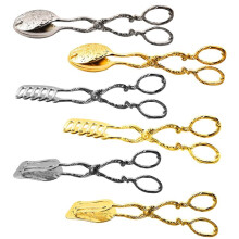 Fruit Salad Cake Clip Zinc Alloy Snack Pastry Clamp Self-Service Clip Food Serving Tongs Baking Barbecue Tool