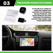 Ultra 5 Adaptador Inalámbrico 5.2 2-en-1 para Android Auto & CarPlay Caja Inteligente Plug & en Línea
