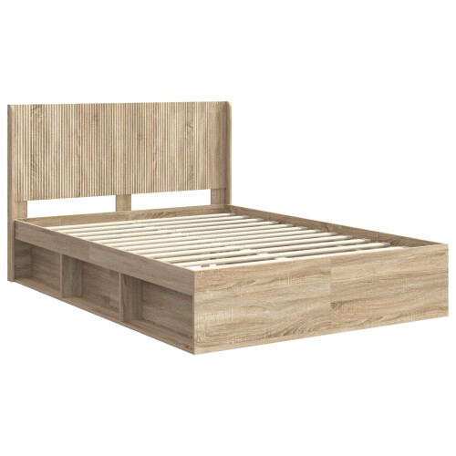 VidaXL vidaXL Bed Frame with Storage and Headboard 3 pcs Engineered Wood 1