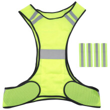 Reflectorvest - Fietsvest met Hoge Zichtbaarheid met Verstelbare Sluiting en 4 Reflecterende Joggingbroeken