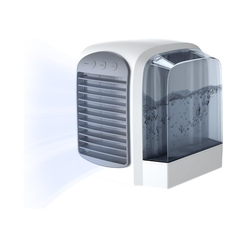 Portable Evaporative Air Cooler, Usb Rechargeable Cooling Fan With Mist Function For Home, Office And Travel, Grey 8580863449380