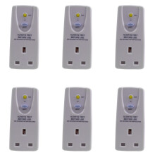 6X Spina del Regno Unito 13A Gfci Spina di Protezione Dalle Perdite Presa Rcd Interruttore di Circuito Interruttore di Interruzione