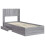 VidaXL vidaXL Bed Frame with Storage and Headboard Grey Sonoma 90 x 200 cm 2