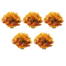 5X Foglie di Acero Artificiali Rami D'Autunno 5 Fasci Decorazioni Autunnali Vegetazione Resistente Agli UV Esterni Arbusti Piante Fioriere Artificiali