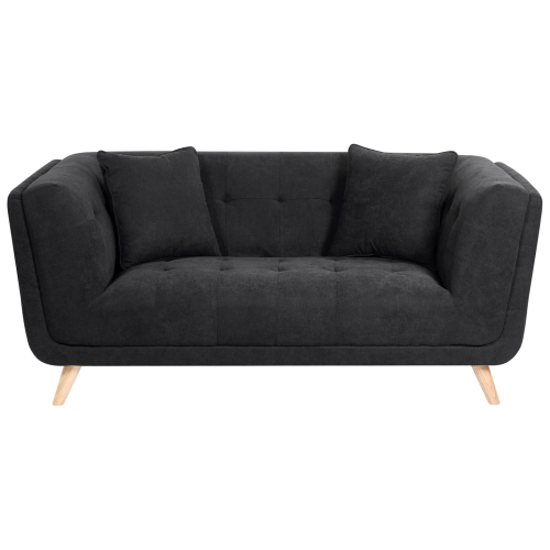 Beliani Sofa 2 Seater HABO Fabric Black
