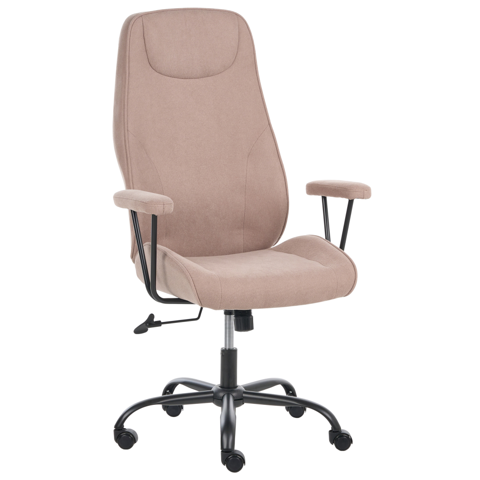 Beliani Office Chair Titan Fabric Taupe