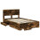 VidaXL vidaXL Bed Frame with Drawer Smoked Oak 120 x 190 cm Engineered Wood 2