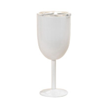 Wine Glass Stainless Steel Double Layer Goblet Color Large Capacity Tumbler Resistant Wine Cup White
