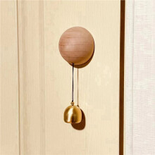 2X Sonnette en Bois Vintage, Carillon Éolien Rétro, Décoration Murale de Jardin Extérieur, Décoration de Cloche D'Entrée de Maison, A