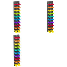 3X Hat Organizer for Baseball Caps with Built-in Spring Clips - Wall Mount Closet Hat Rack Holder
