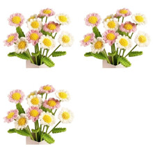 36PCS Handmade Daisy Crochet Yarn Hook Flower Knitted Bouquet Birthday Gift Home Decorations Party Wedding Decor