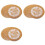 18 Exquisite Gold-Tone Flower Dinning Table COASTERS SET 1