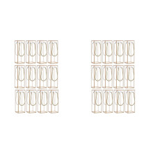 24 Pack Transparent Plastic Gift Box, Clear Plastic Favor Box, Rectangle Candy Box with Golden Borders