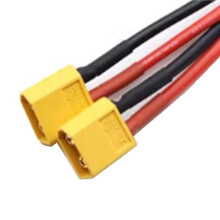 10X XT60 Parallel Battery Connector 1 Female to 2 Male Cable Dual Extension Y Splitter 14AWG Silicone Wire