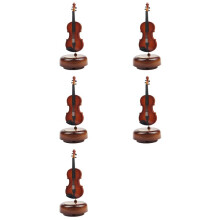 5X Violine-Spieluhr, -Vintage-Spieluhr mit Drehbarem Sockel, Klassisches Nachbildungsinstrument, Bastelmodell, Geburtstagsgeschenk
