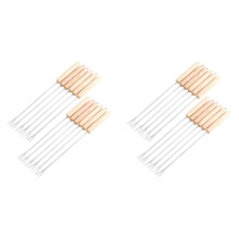 24X Fondue Forks, Cheese Fondue Sticks with Wooden Handle Heat Resistant for Chocolate Fountain Roast Marshmallows