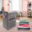 LARGE LAUNDRY BASKETS WASHING CLOTHES STORAGE FOLDING BASKET BIN HAMPER WITH LID 10