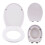 O Shaped Design WC Toilet  Soft Close Top Fix Quick Release Hinge Bathroom Easy Clean White 2