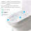 O Shaped Design WC Toilet  Soft Close Top Fix Quick Release Hinge Bathroom Easy Clean White 10