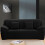 2/3 Seater Sofa Slipcover Stretch Protector Soft Couch Cover Washable Easy Fit black 6