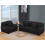 2/3 Seater Sofa Slipcover Stretch Protector Soft Couch Cover Washable Easy Fit black 8