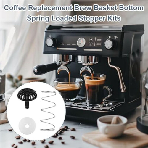 Coffee Machine Brew Basket Bottom Spring Loaded Stopper Kits Coffee Maker Brew Basket Replacement for  DCC-1200 1