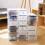 10 Pack Plastic Stackable Shoe Storage Organizer Clear Drawer Box Metal Frame 10