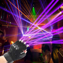 RGB laserové rukavice, viacriadkové 4-hlavové diskotékové laserové DJ svetlo na pódiu pre prstové tanečné show, Hallowee