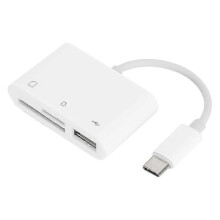 Adaptér/konvertor USB C na SD/TF kartu, čítačka fotoaparátov, multifunkčný pamäťový kábel, zapisovač