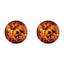 2X Boule de Cristal en Pierre de Flamme Naturelle, Sphère de Sodalite Réactive Aux UV, Fabriquée à la Main, Polie, Décoration D'Intérieur